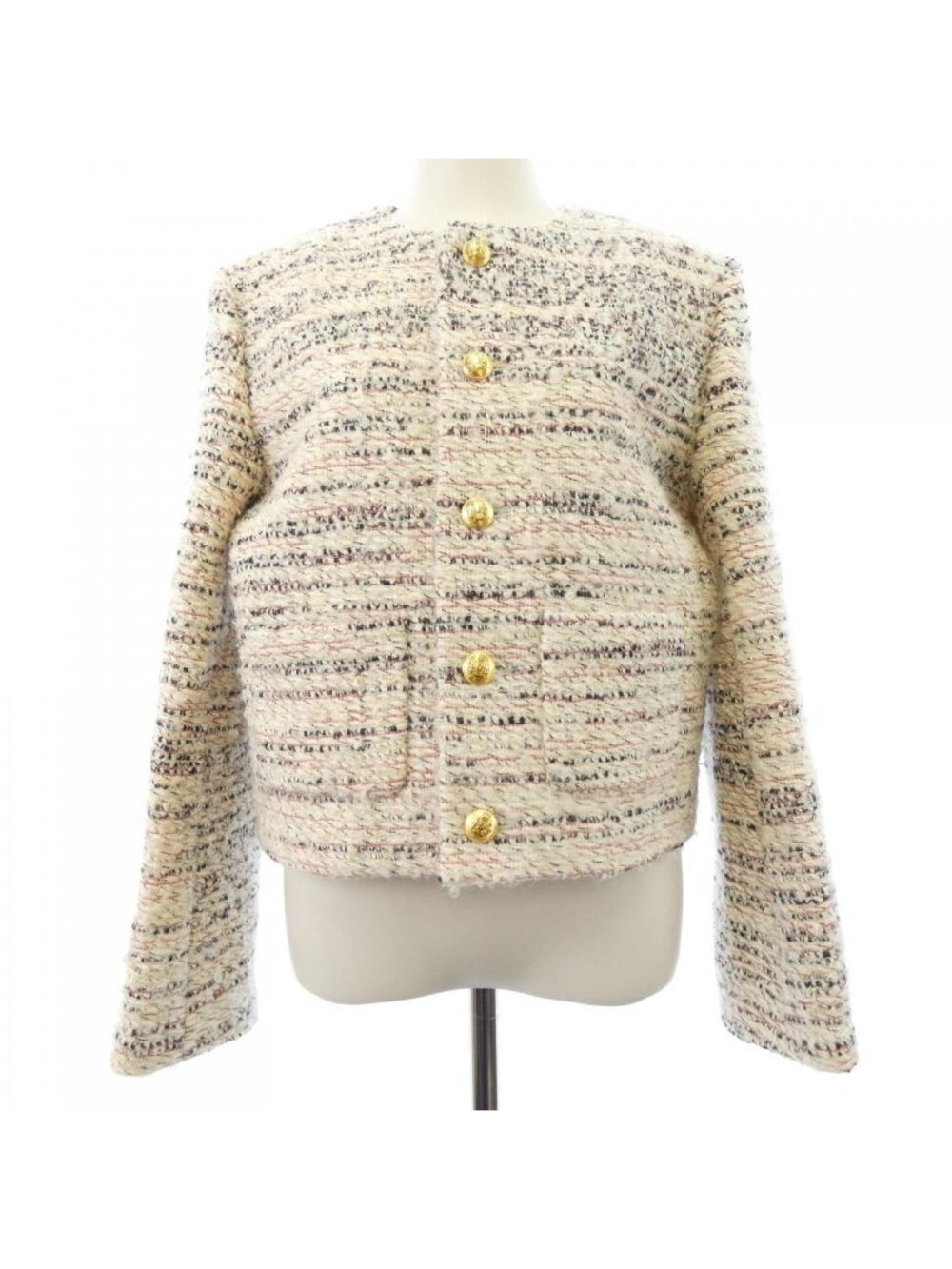 Celine Collarless Jacket Beige